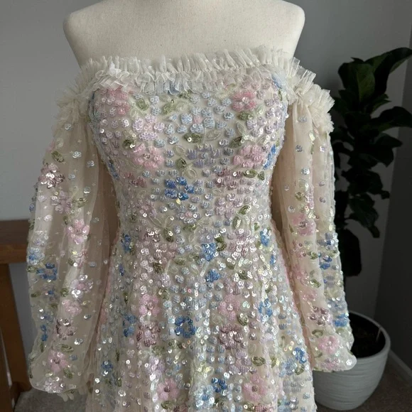 Confetti Gloss Off-Shoulder Ballerina Dress - Picture 9 of 9